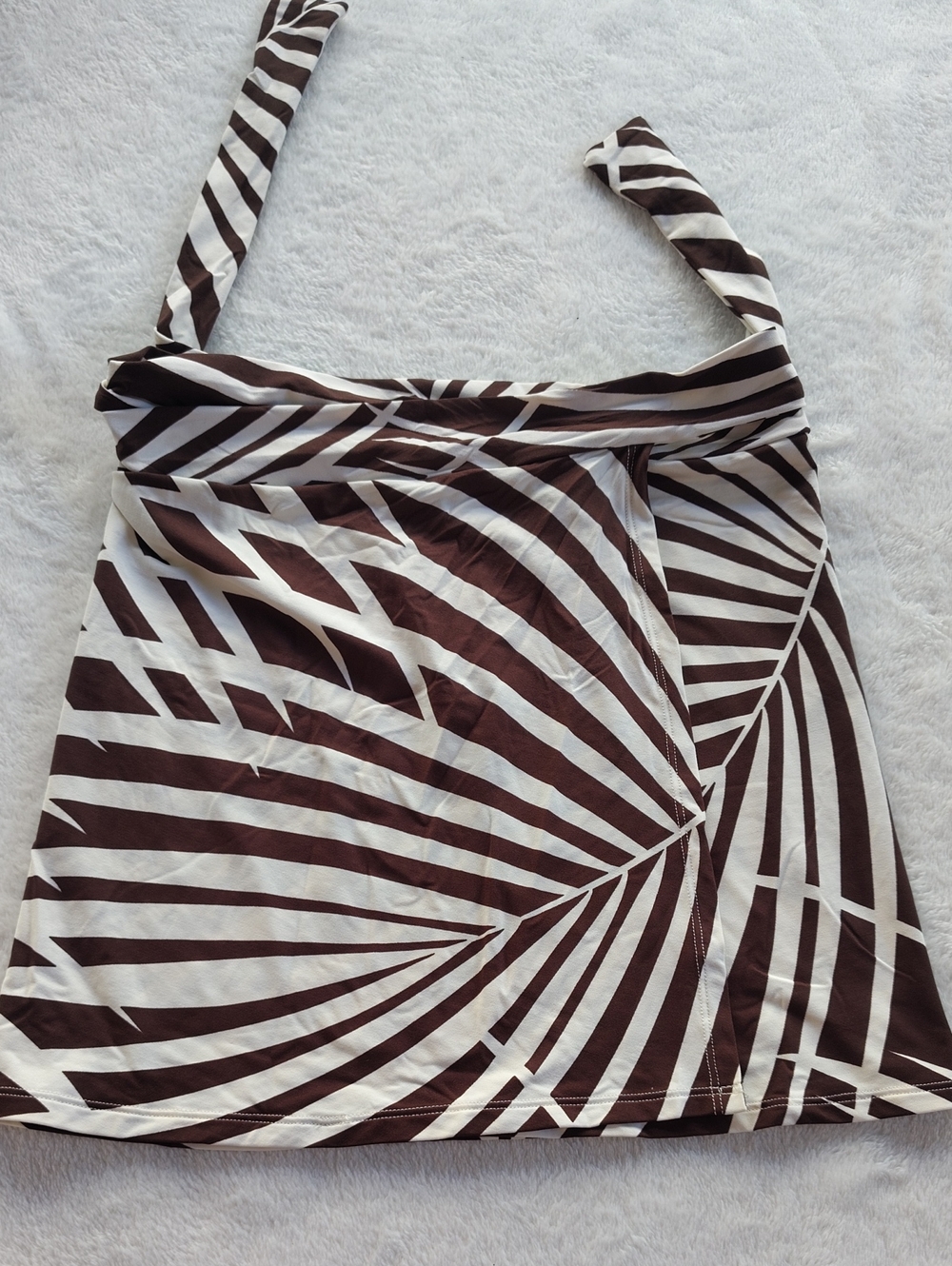 Tommy Bahama Brown & White Geometric Swim Cover up